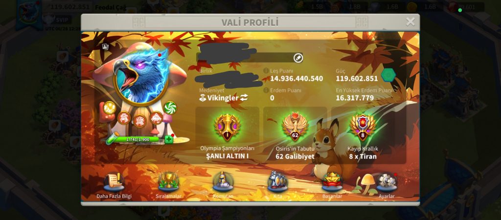 SVİP // 6 KITA FULL SET HESAP ! 24B RSS ! 3050 GÜN HIZLANDIRMA ! META PRİME ! ZENİTH TEMA ! +782 ALTIN KAFA !