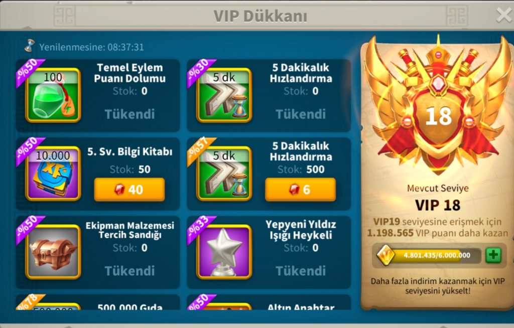 VİP18 5+1 KITA FULL//FULL SET ! PRİME RALY-GARNİZON HESAP ! 48/21 KRİTİK ! 15B RSS – 1180 GÜN HIZLANDIRMA !