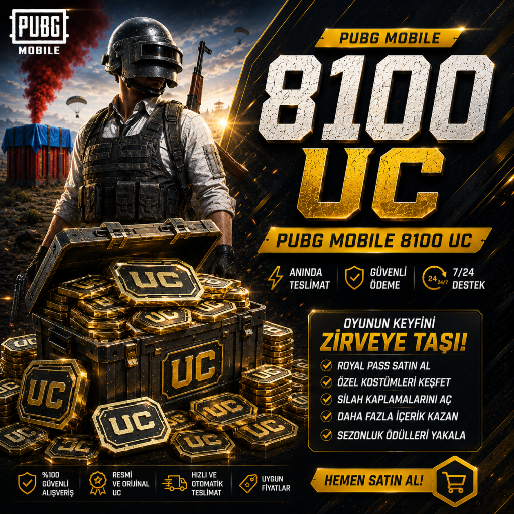 PUBG Mobile 8100 UC