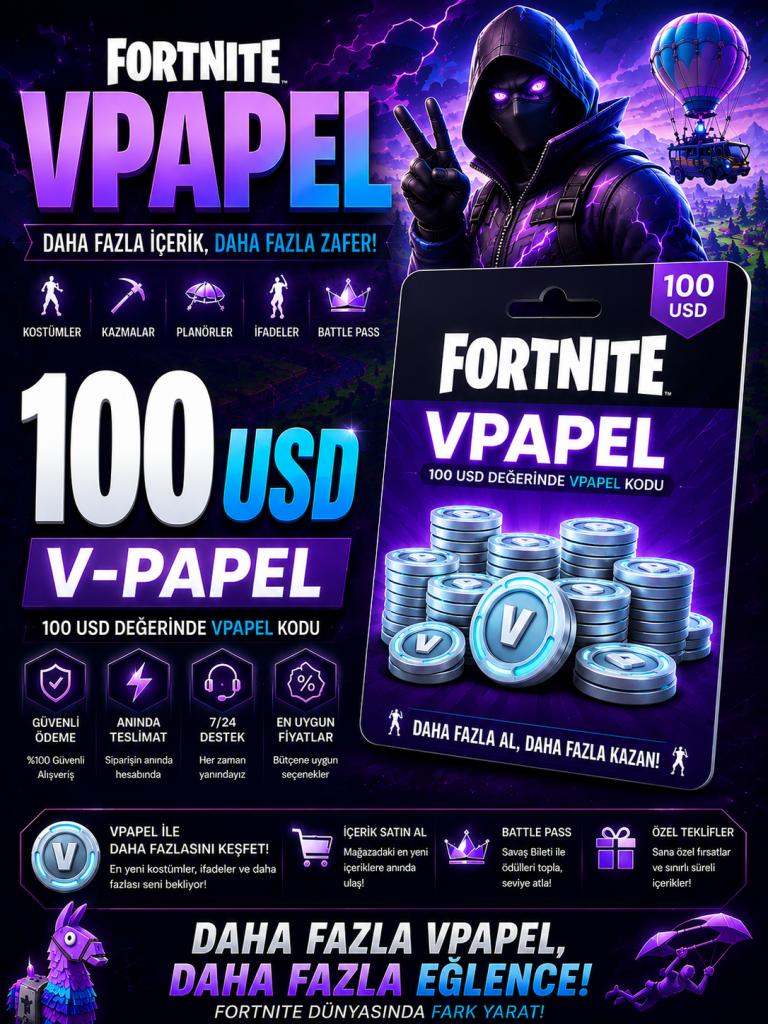 Fortnite Vpapel 100 USD