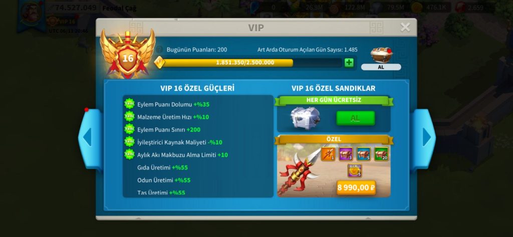 VİP16 UYGUN FİYATA T5 HESAP !