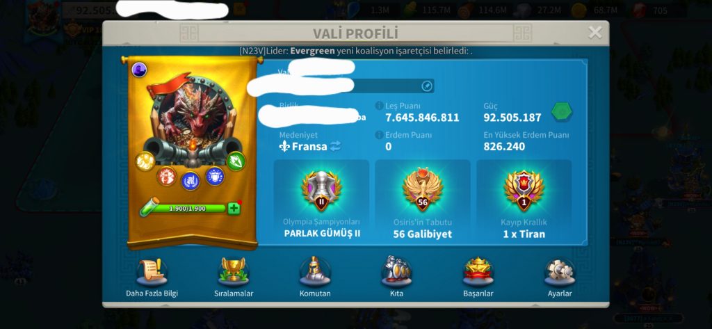 ✅ VIP18 Hesap ✅ 5 Kıta Full Set ✅ 11 Adet Aktif Farm Hesabı Dahil ✅ 1100 Altın Kafa ! ✅ 1200 Gün Hız ✅ 17B RSS !