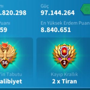 VİP18 HAZIR GÖÇ EDEBİLİR 5 KITA FULL+FULL SET DİNAMİK HESAP ! 1550 GÜN HIZ ! OPEN FİELD  İÇİN 1-1 !