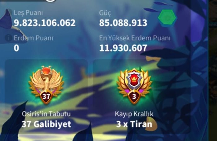 VİP19 HAZIR GÖÇ EDEBİLİR 5 KITA FULL SET LEGANDARY HESAP ! 3000 GÜN HIZ ! 12B RSS ! 735 ALTIN KAFA !