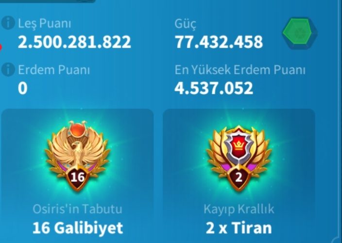 OKÇU AĞIRLIKLI FUL KRİTİK SETLİ HESABIMIZ SİZLERLE ( GELİŞİME AÇIK )