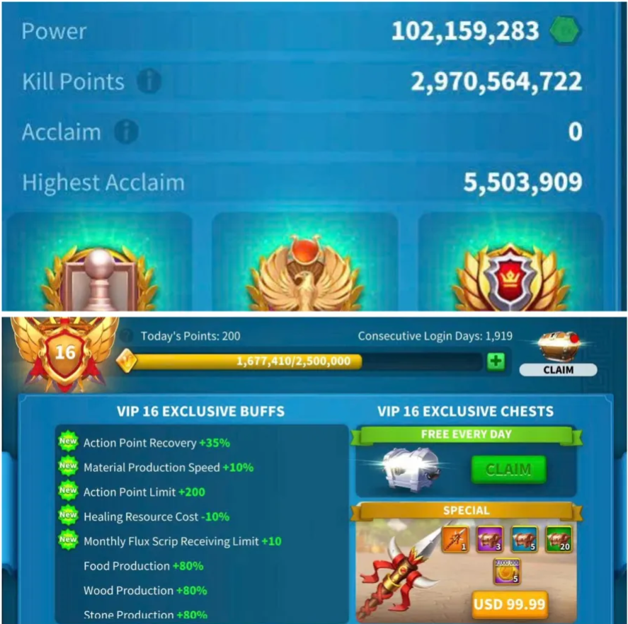VIP 16 – GELİŞİME AÇIK – 5 KITALI – 6 ADET ÇİFTLİKLİ – 1800 GÜN EVRENSEL HIZLANDIRMALI