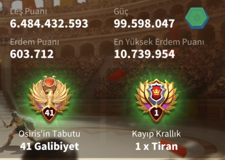 Vİ18 – 5 KITA FULL + FULL SET ! 49/8 KRİTİK ! +2121 GÜN HIZ ! +9B RSS !