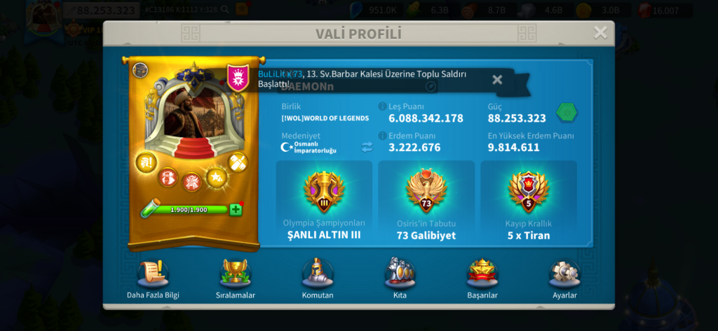 VİP18 HAZIR GÖÇ EDEBİLİR 5 KITA FULL SET OKÇU HESAP ! KELEPİR FİYATA ! 816 GÜN HIZ ! 7B RSS  ! 611 ALTIN KAFA !