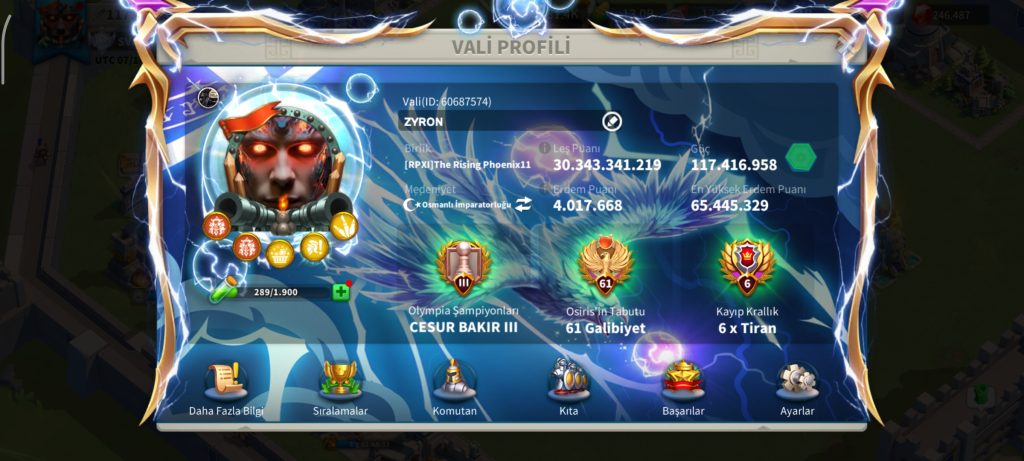 SVİP 6 KITA FULL SET V SETLİ EKİPMANLAR ! 30B KP ! CANAVAR ! 48/41 KRİTİK ! 1200 ALTIN KAFA ! 80B RSS ! 3100 GÜN HIZ !