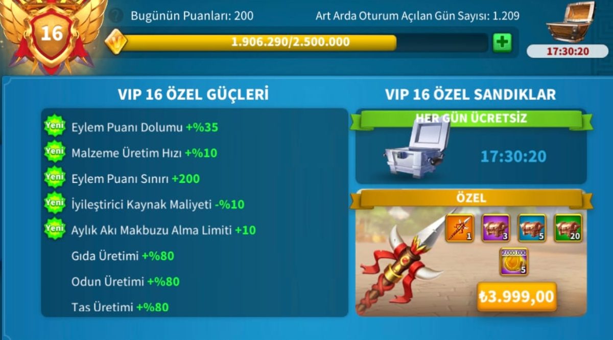 BÖYLE Bİ FIRSAT HESABI BİRKEZ GELİR GELENDE ALIR GİDER V SETLİ VİP 16 İLK GELEN ALIR
