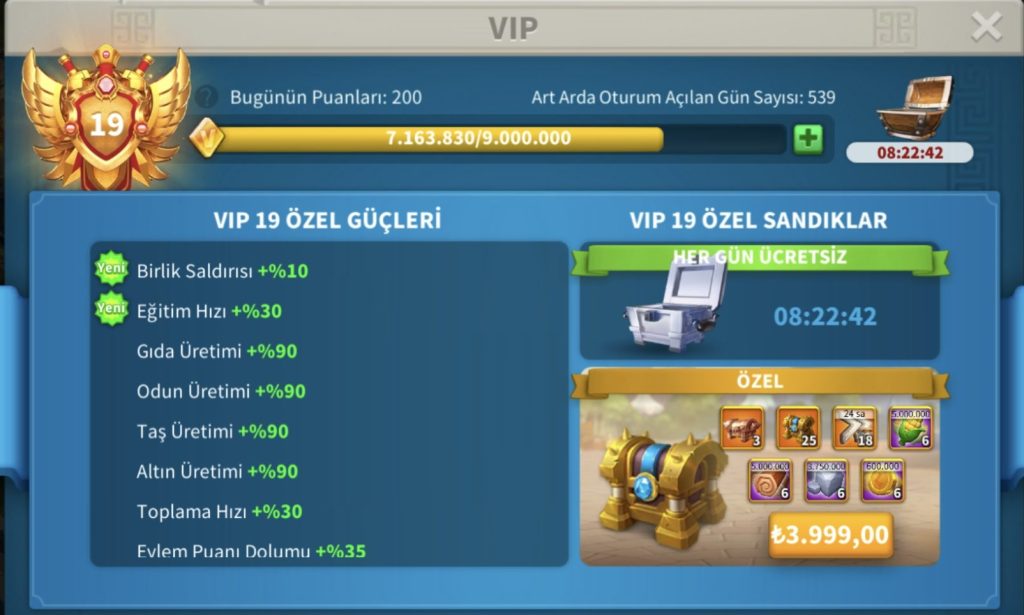 500 GÜNLÜK VİP 19 200K CEVHER +1200 GÜN HIZ ! +24 B ÜZERİNDE RSS !