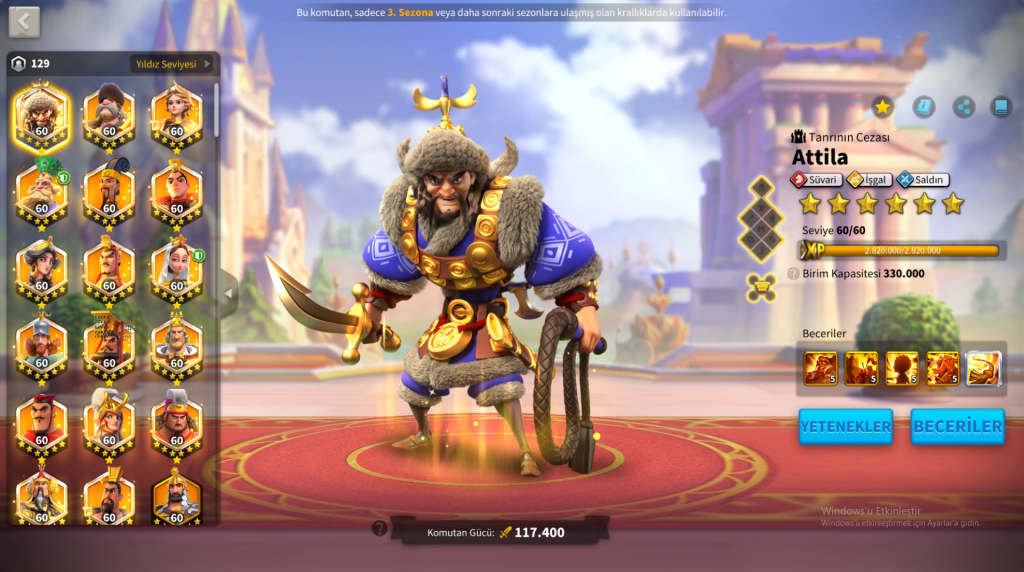 VİP18 HAZIR GÖÇ EDEBİLİR 5 KITA FULL SET ! +ZENİTHLİ ! ÇARDAK ! 100K ELMAS ! 643 GOLD CHEST ! 44/13 KRİTİK !