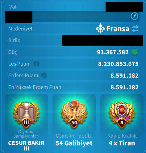 | VIP 18 | 6 KITA | 2000+ GÜN HIZLANDIRMA | 15B RSS | 18M GÜMÜŞ KREDİ | GÖÇE HAZIR | 1300+ ALTIN KAFA