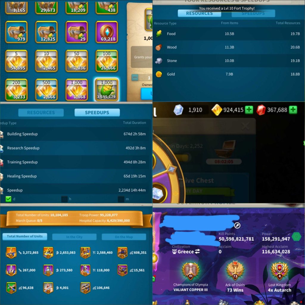 🔥 DEV KRAKEN 4 ZENITH’Lİ — SVİP 7 KITA FULL + FULL — BOL SARI YAZITLI — 3000+ GÜN HIZLANDIRMA — 80B RSS — 160M GÜÇ — 50B KP!