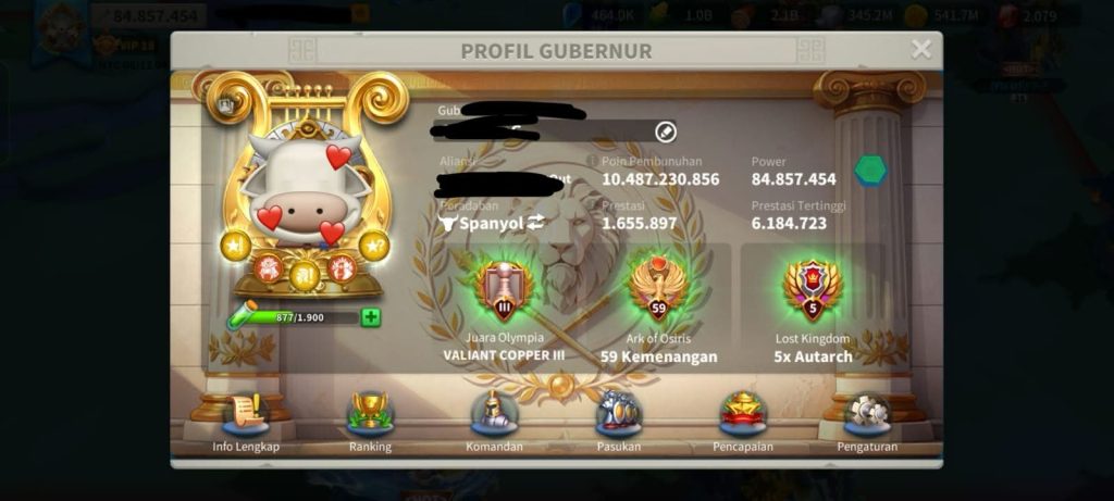 🔥 RALLY & GARNİZON YAPABİLEN | FULL V SETLİ | FIRSAT | VIP 18 | 4 KITA | ALANLIK | YAZITLI | 1.100+ GÜN HIZLANDIRMA | 12B RSS | 500+ ALTIN KAFA | 84M GÜÇ | 10.5B KP | NEREDEYSE GÖÇE HAZIR!