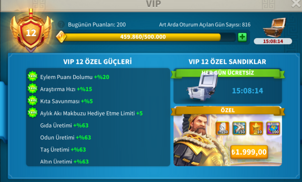 Vip 13 40 k kalmış T5 açmaya yakın