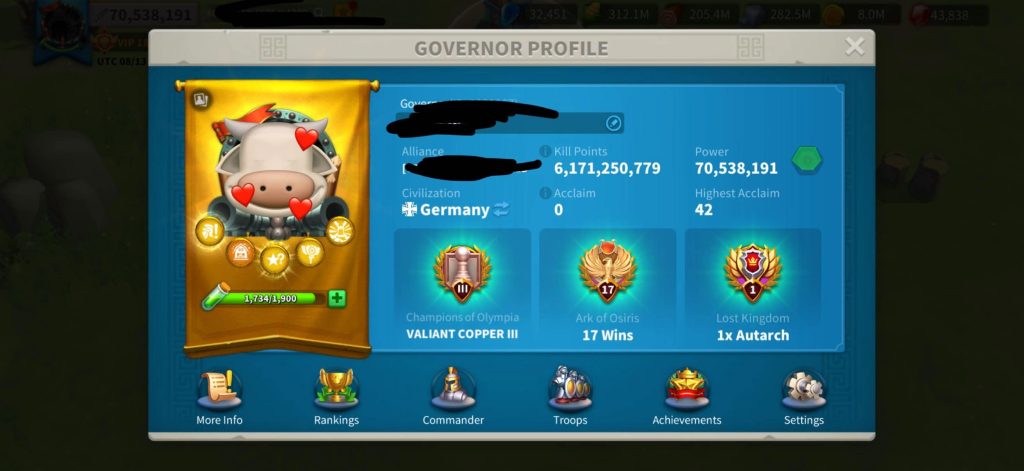 VIP 19 | SADECE 690K KALDI!! | 4 KITA | FULL SARI SET | ALANLIK | 70M GÜÇ | 6.1B KP |