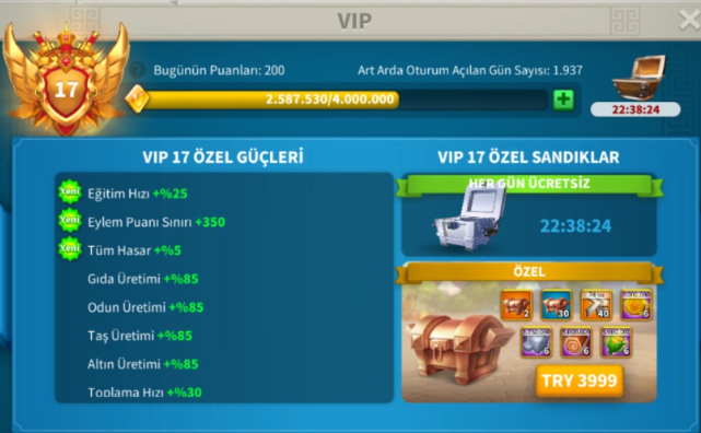 GÖÇE HAZIR VIP17 4KITA // 14B RSS – 750 GÜN HIZLANDIRMA !