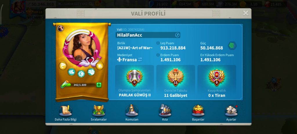 VIP 15 | 1 Kıta | 600+ Gün Hızlandırma | 3.3B RSS