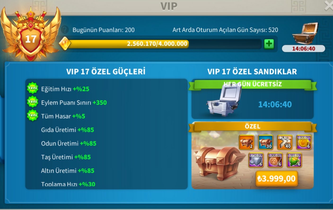 VIP 17 | 3 KITA | 1500+ GÜN HIZLANDIRMA | 17B RSS